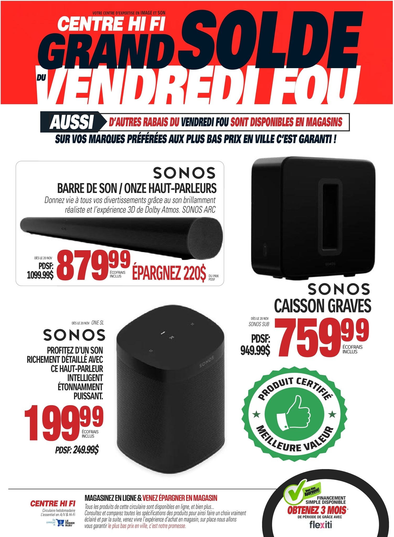 Soldes Vendredi Fou Centre Hi-Fi