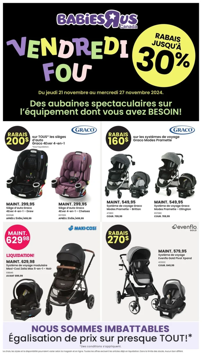 Circulaire du Vendredi Fou chez Babies R us 2024